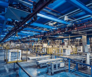 A manufacturing facility showing the vast amount of information that should be protected with IAM