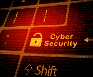 A keyboard key that says Cyber Security, showing the online nature of IAM on AWS